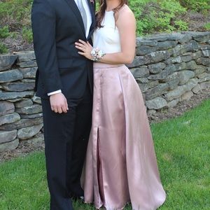 TWO PIECE BADGLEY MISCHKA CROP TOP AND GOWN